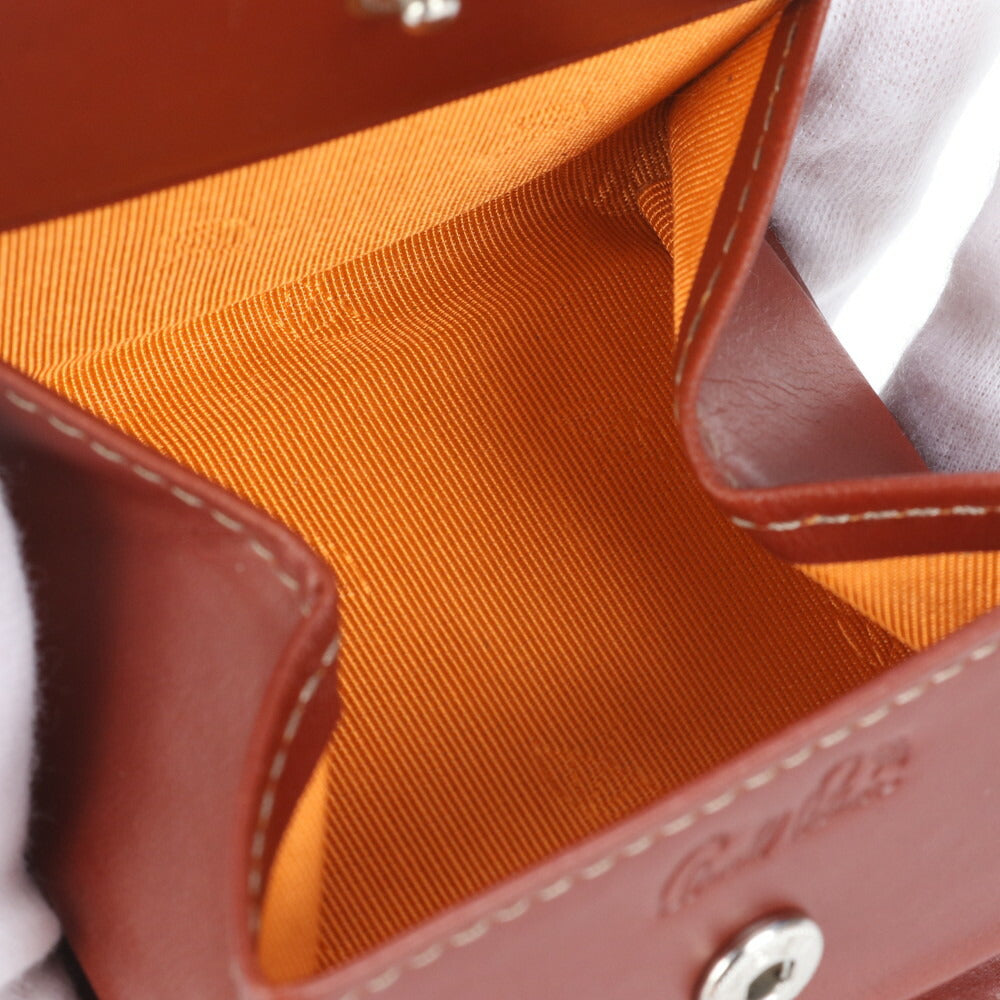 美品 アーノルドパーマー レザー コインケース 小銭入れ コンパクト ウォレット 本革 ブラウン 茶色 メンズ レディース RUM CL7-6