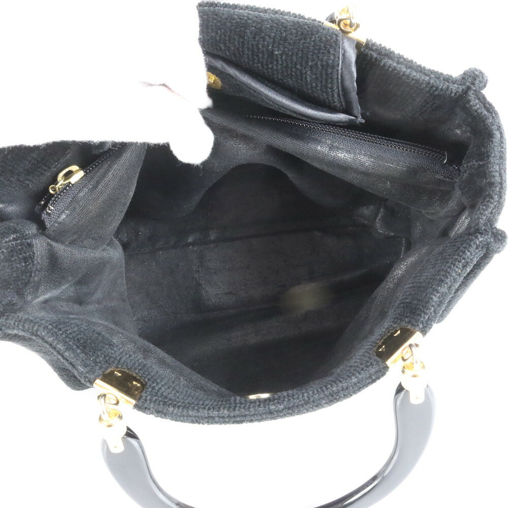 フェイラー シュニール織 フラワー 花柄 トート バッグ 肩掛け ショルダー ハンド ブラック 黒 ゴールド 金具 レディース EUE CL5-3