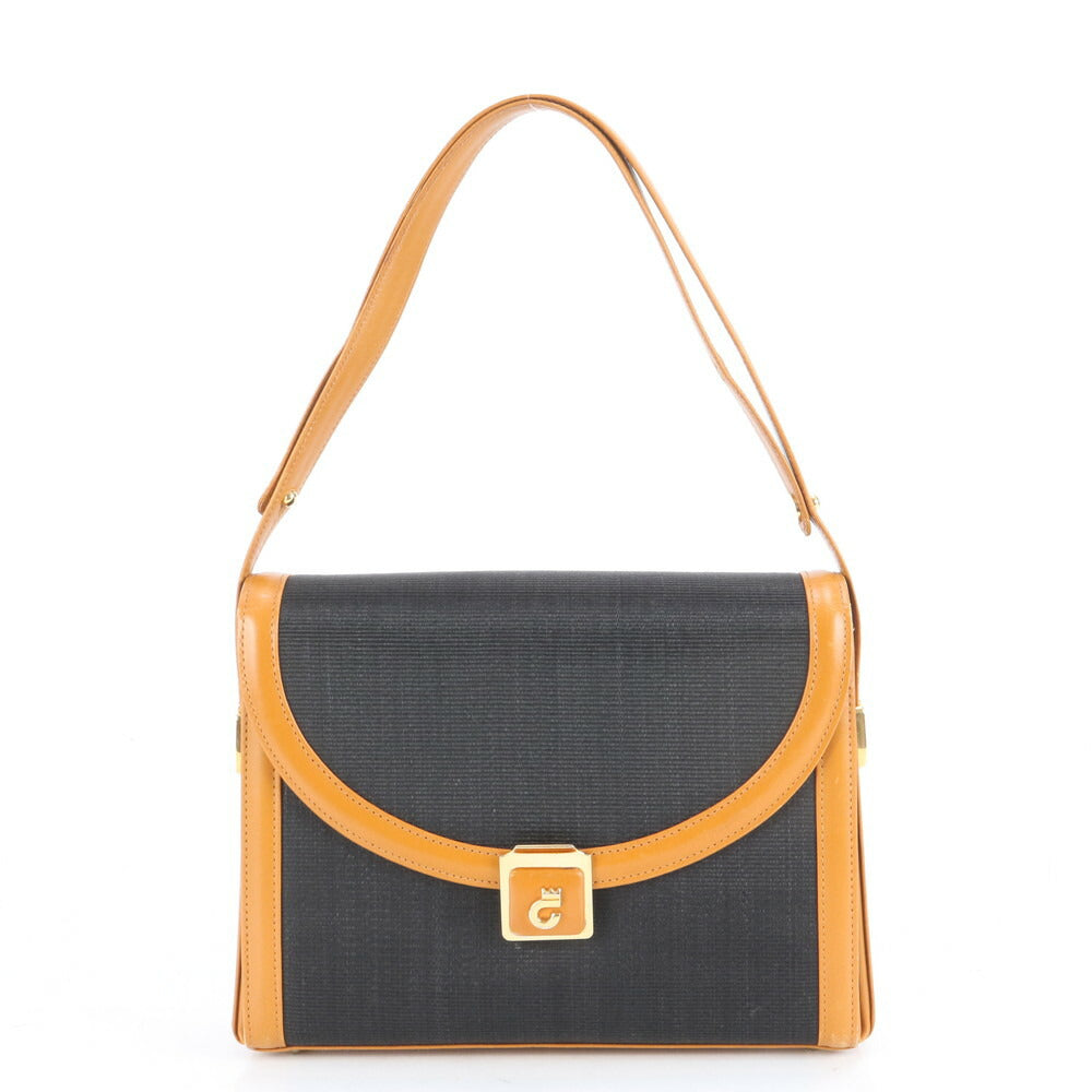 美品 コンテス レザー ホースヘアー 2WAY ショルダーバッグ 肩掛け ブラック ブラウン ゴールド 金具 トート レディース EUE CL4-4