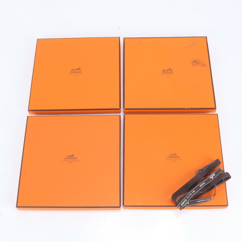 まとめ 4点セット エルメス 保管 箱 カレ スカーフ ストール ボックス オレンジ バッグ カバン 鞄 収納 レディース RUE CL3-6
