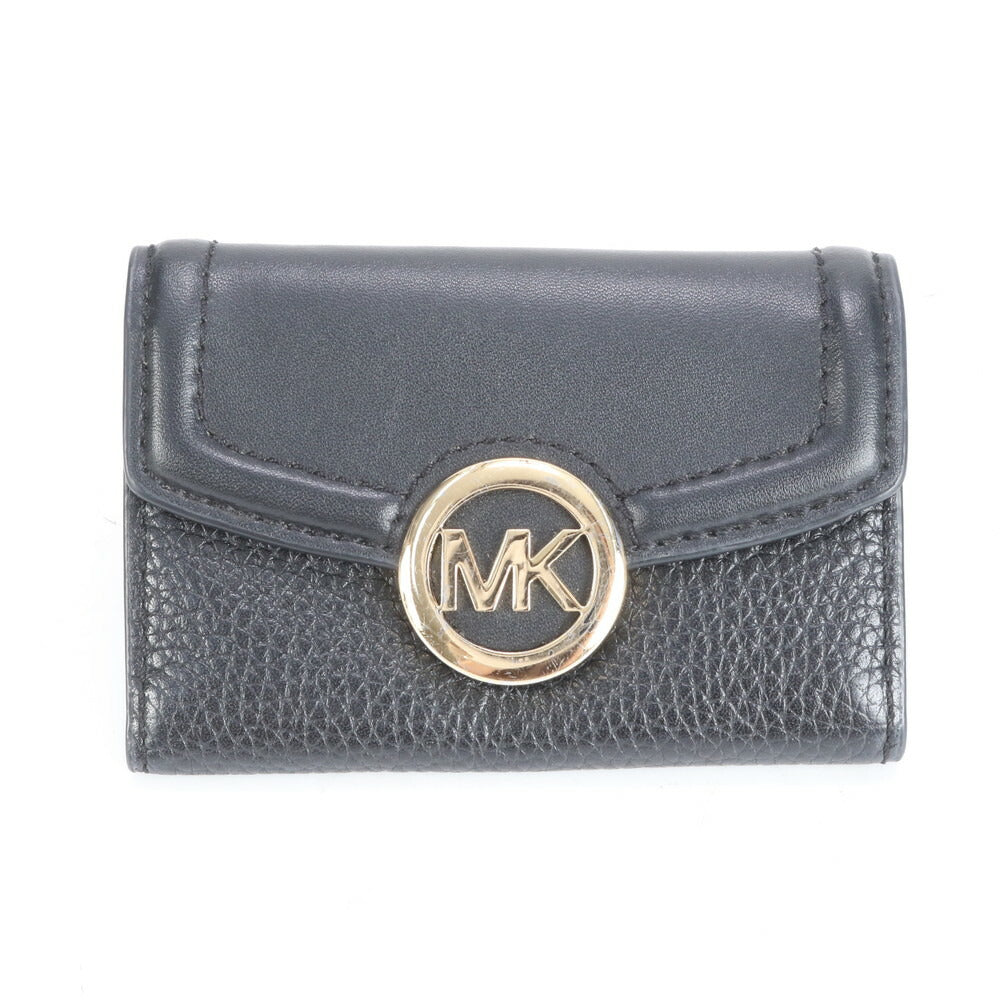 美品 マイケルコース 35F9GFTP5L レザー キーケース 6連 キーリング ブラック 黒 メンズ レディース RUM CL8-7