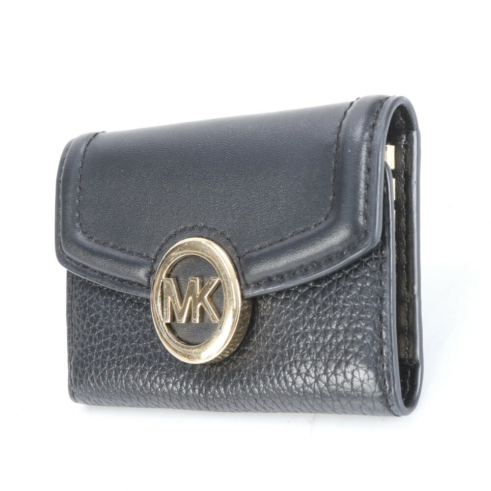 美品 マイケルコース 35F9GFTP5L レザー キーケース 6連 キーリング ブラック 黒 メンズ レディース RUM CL8-7