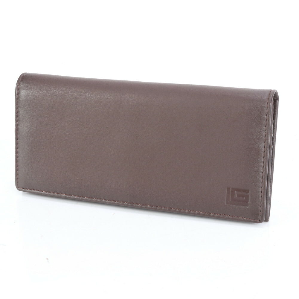 美品 ギ・ラロッシュ レザー 長財布 二つ折り ロング ウォレット ブラウン 札入れ ラウンドファスナー メンズ RUE CL14-7