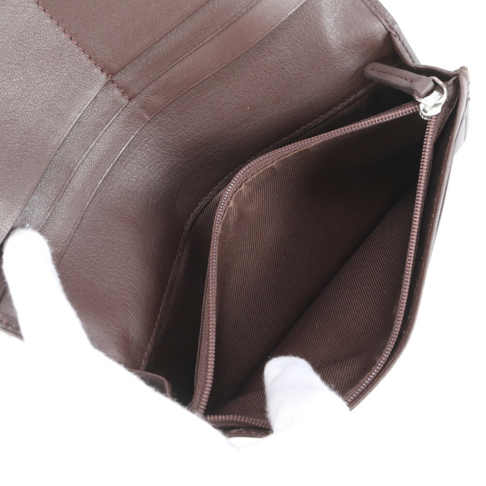 美品 ギ・ラロッシュ レザー 長財布 二つ折り ロング ウォレット ブラウン 札入れ ラウンドファスナー メンズ RUE CL14-7