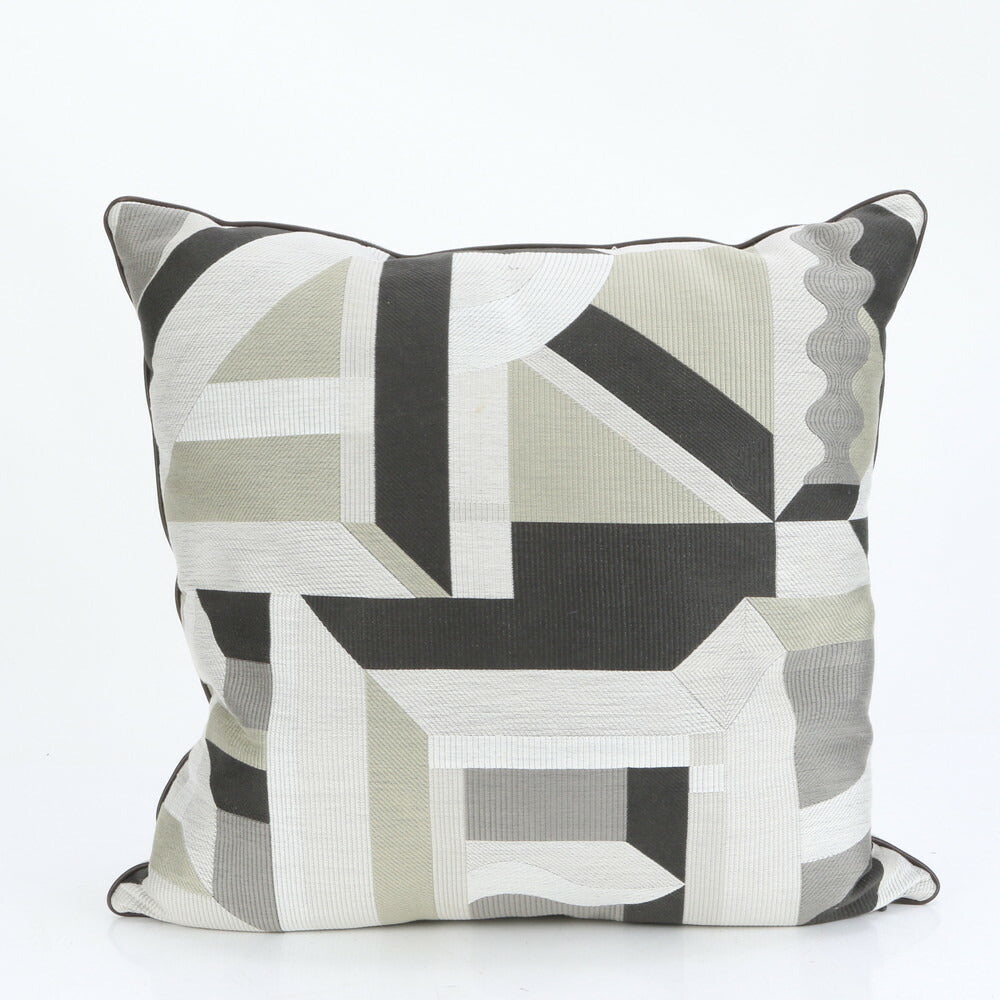 美品 エルメス レザー シルク クッション ホーム アイテム グッズ グレー ソファ インテリア レディース EEE CM13-6