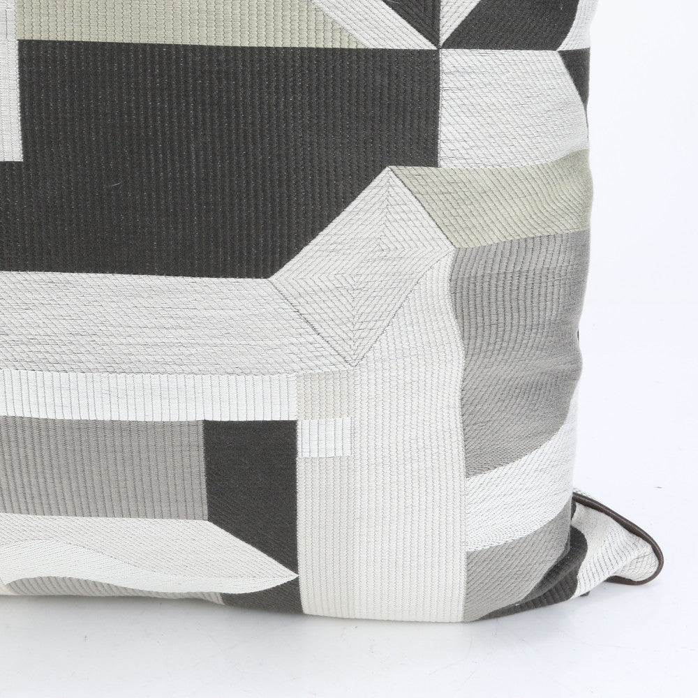 美品 エルメス レザー シルク クッション ホーム アイテム グッズ グレー ソファ インテリア レディース EEE CM13-6