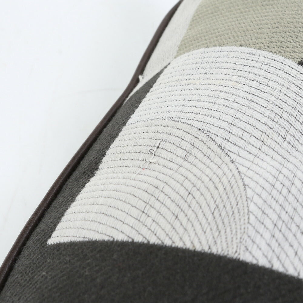 美品 エルメス レザー シルク クッション ホーム アイテム グッズ グレー ソファ インテリア レディース EEE CM13-6