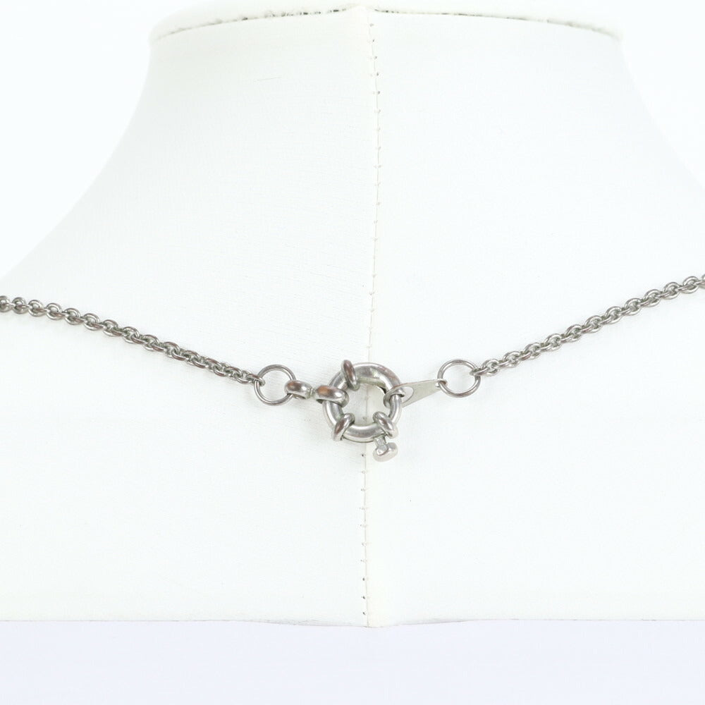 美品 マークジェイコブス シルバー チェーン ネックレス 三連 リング ペンダント 指輪 メンズ レディース RRE CM29-10