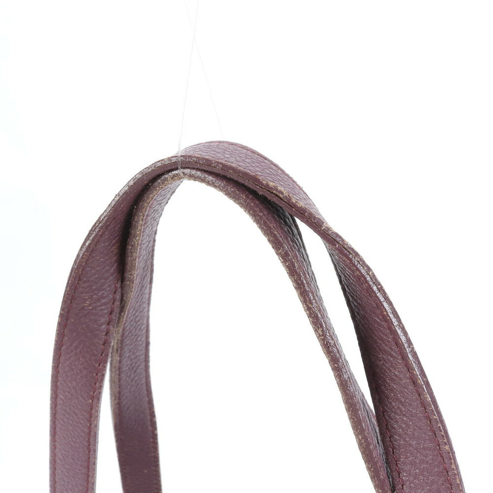 美品 ラシット モノグラム レザー トート バッグ 肩掛け ショルダー ハンド A4 グレー レディース RCE CN5-4