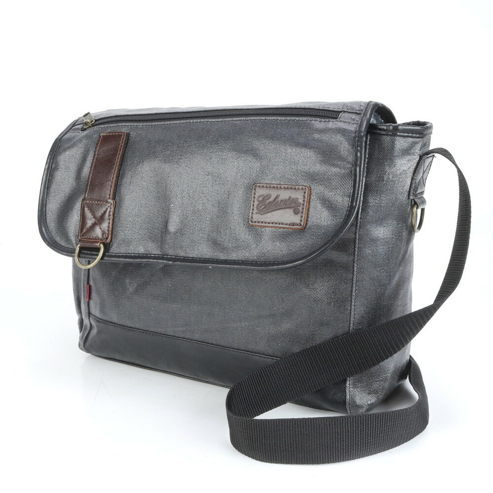 エドウィン レザー ショルダーバッグ 斜め掛け メッセンジャー ビジネス 通勤 トート A4 グレー メンズ RCE CN6-3