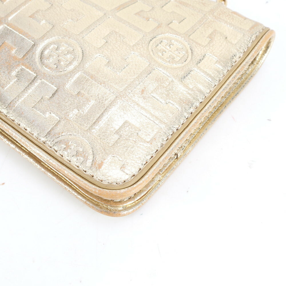 トリーバーチ ゴールド チェーン ショルダー ウォレット 長財布 レザー 斜め掛け クロスボディ ハンド トート レディース ECE CN1-9