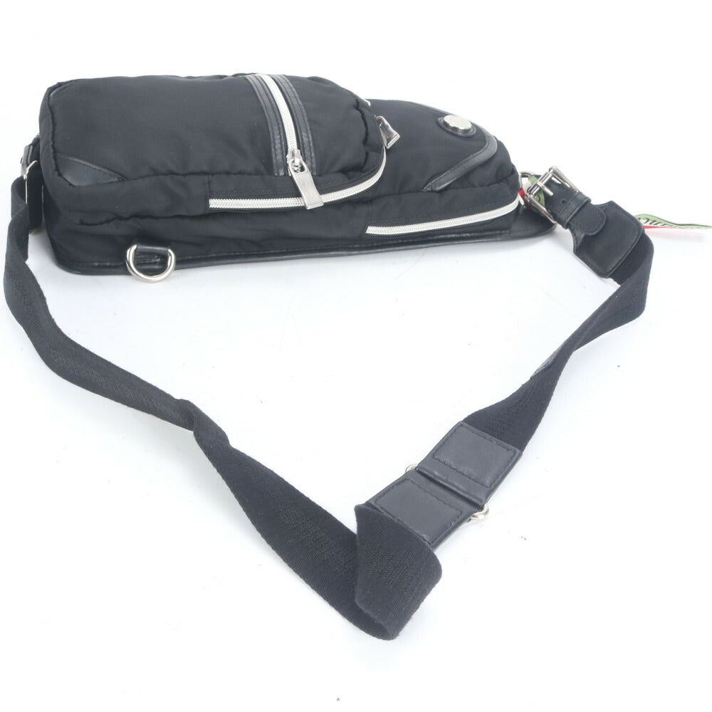 美品 オロビアンコ イタリア製 ジャコミオ レザー ショルダーバッグ 斜め掛け ボディ ウエストポーチ ショルダー メンズ ECE CN4-3