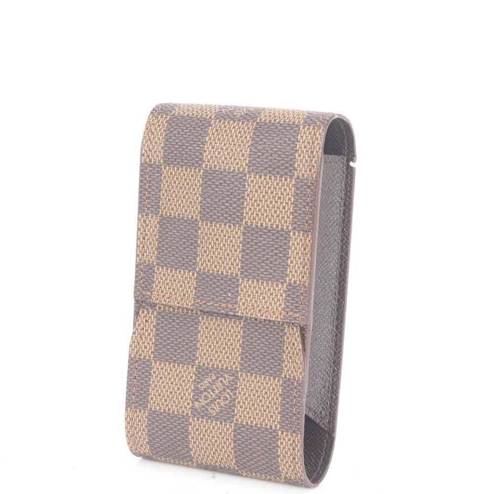 美品 ルイヴィトン ダミエ エテュイ シガレット N63024 レザー シガレットケース タバコ 煙草 ビジネス 紳士 メンズ RUE CV29-3