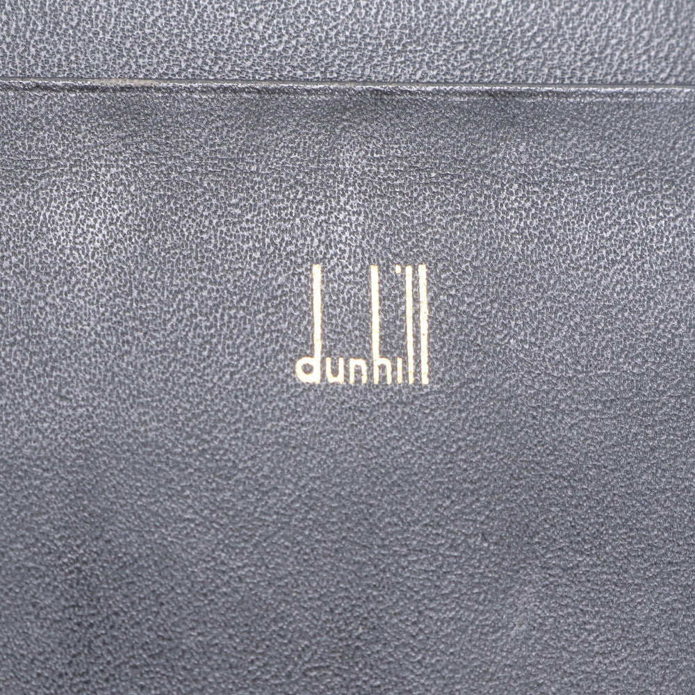 美品 ダンヒル コンフィデンシャル レザー 長財布 二つ折り ロング ウォレット ブラック 黒 ラウンドファスナー メンズ RRE CO18-2