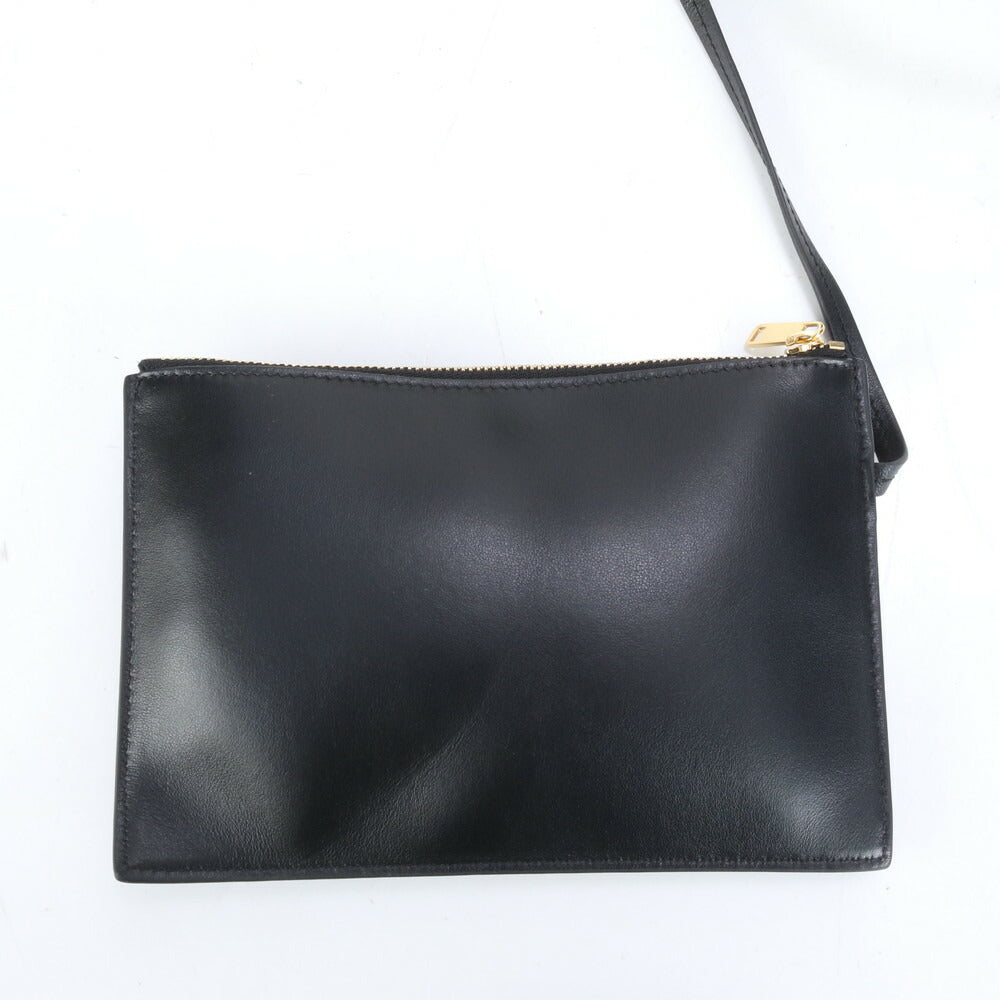 極美品 セリーヌ ティーン バケット 16 セーズ レザー 2WAY ショルダーバッグ 斜め掛け ハンド トート ブラック レディース RUE CO1-6