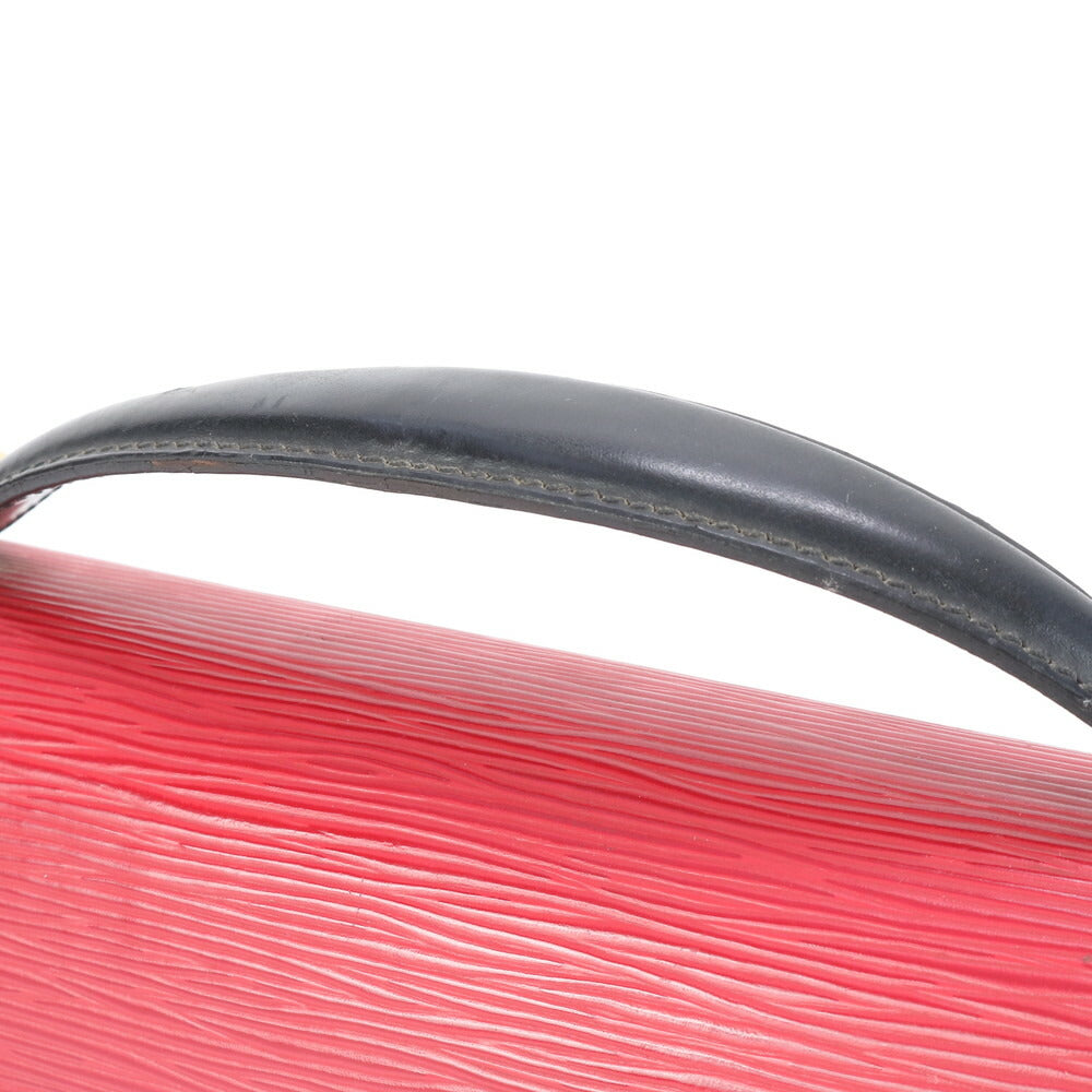 極美品 ベタなし ルイヴィトン エピ モンソー ノワール カスティリアンレッド 2WAY ショルダーバッグ 斜め掛け ハンド RRE CO14-1