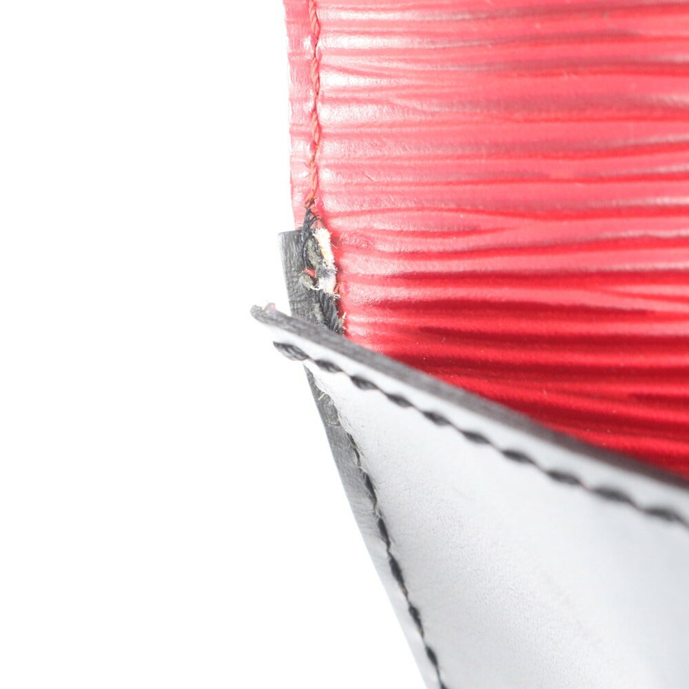 極美品 ベタなし ルイヴィトン エピ モンソー ノワール カスティリアンレッド 2WAY ショルダーバッグ 斜め掛け ハンド RRE CO14-1