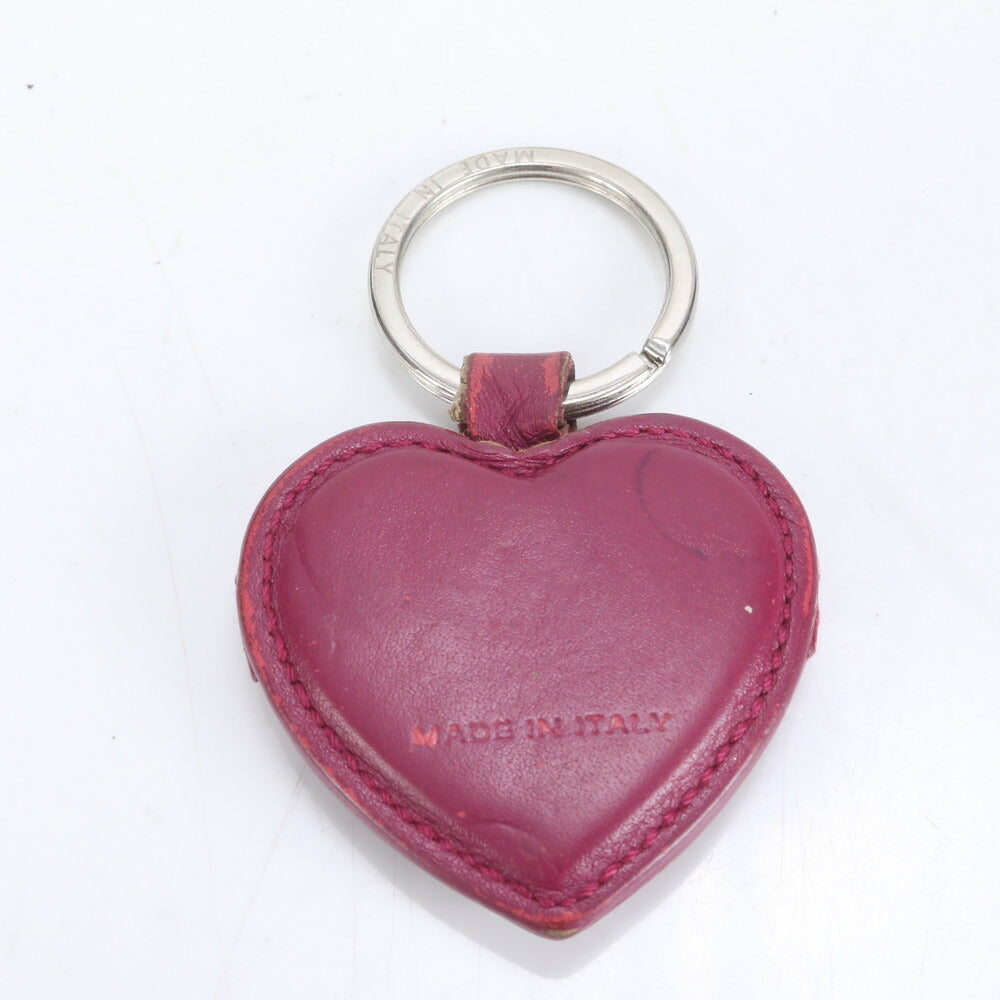 サルヴァトーレフェラガモ ヴァラリボン ハート 型 モチーフ キーホルダー パープル レザー キーリング 本革 レディース MMM CL87-17