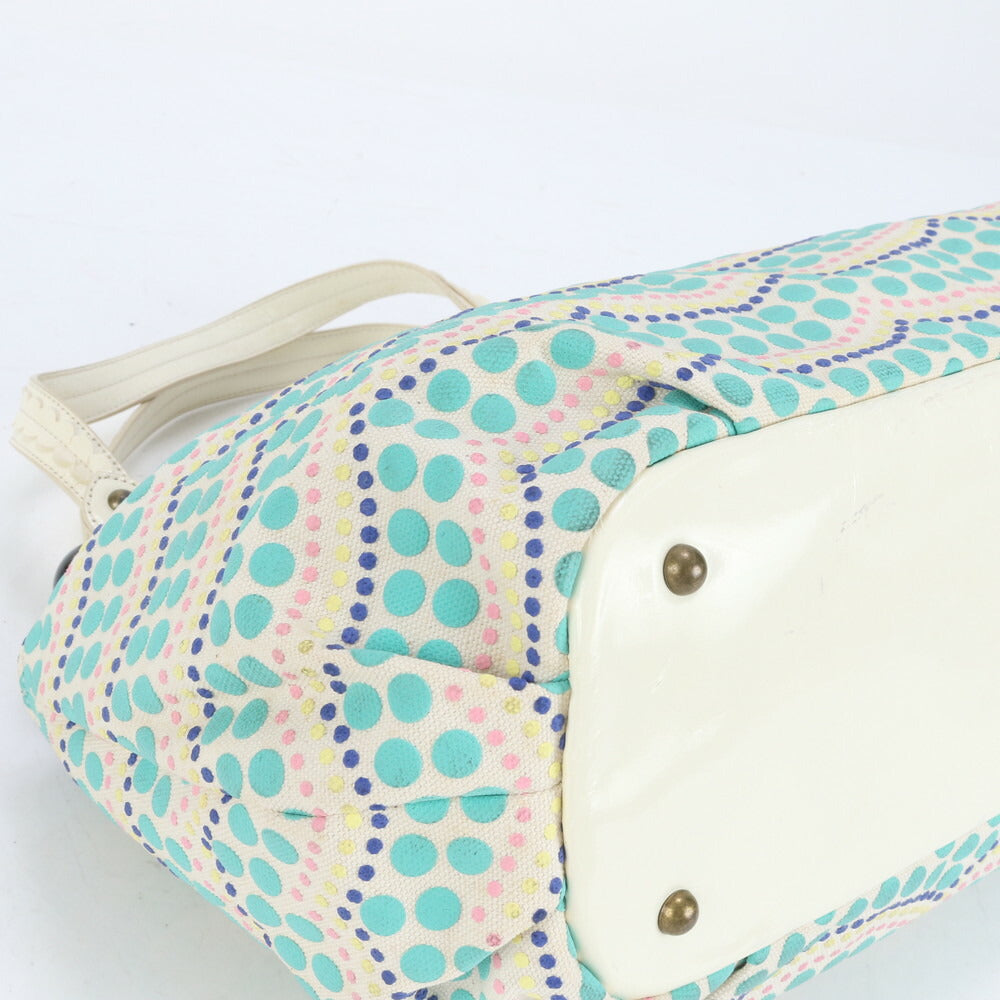 美品 アナスイ バタフライ 蝶 チャーム ドット 水玉 トート バッグ 肩掛け ショルダー ハンド A4 レディース RUE CO8-8