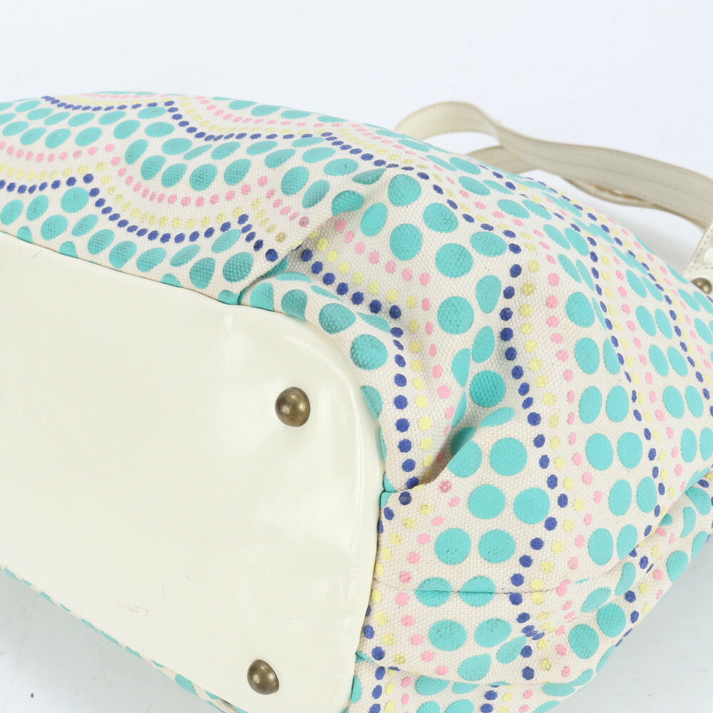 美品 アナスイ バタフライ 蝶 チャーム ドット 水玉 トート バッグ 肩掛け ショルダー ハンド A4 レディース RUE CO8-8