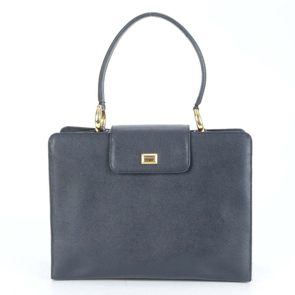 美品 ジャンフランコ・フェレ イタリア製 レザー ショルダーバッグ 肩掛け トート ハンド ネイビー 紺 レディース RUE CO16-3