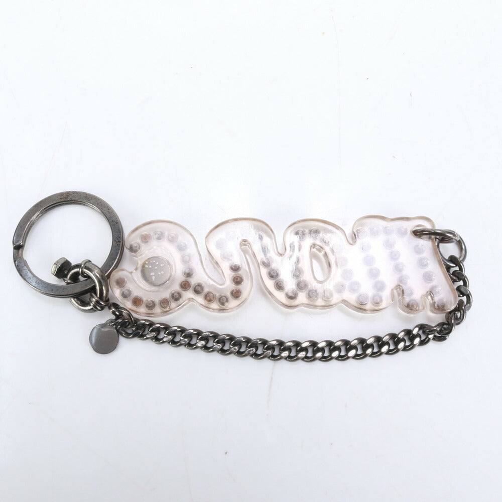 美品 マークジェイコブス ラインストーン ロゴ キーリング バッグ チャーム ストラップ キーホルダー レディース ERE CP26-8