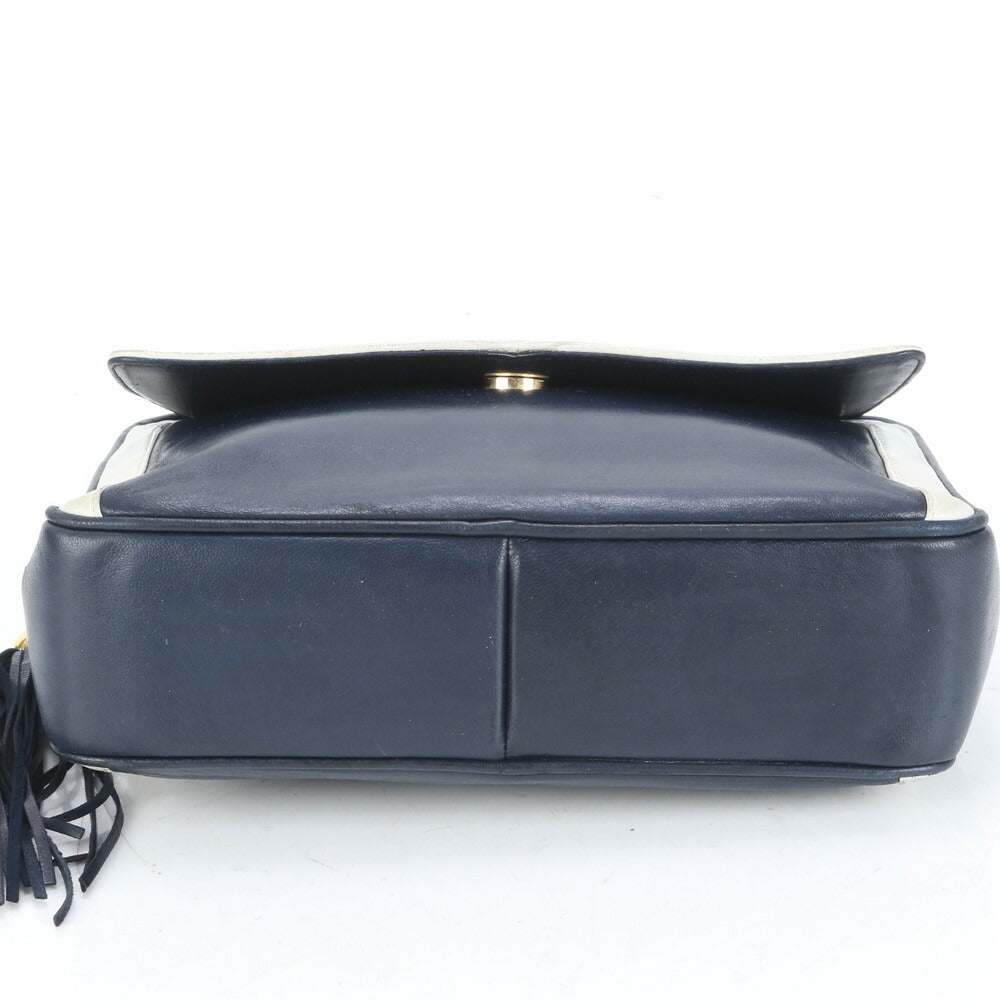 美品 シャネル シリアルシール付 タッセル ラムスキン レザー チェーン ショルダーバッグ 斜め掛け トート レディース EUE CP8-8