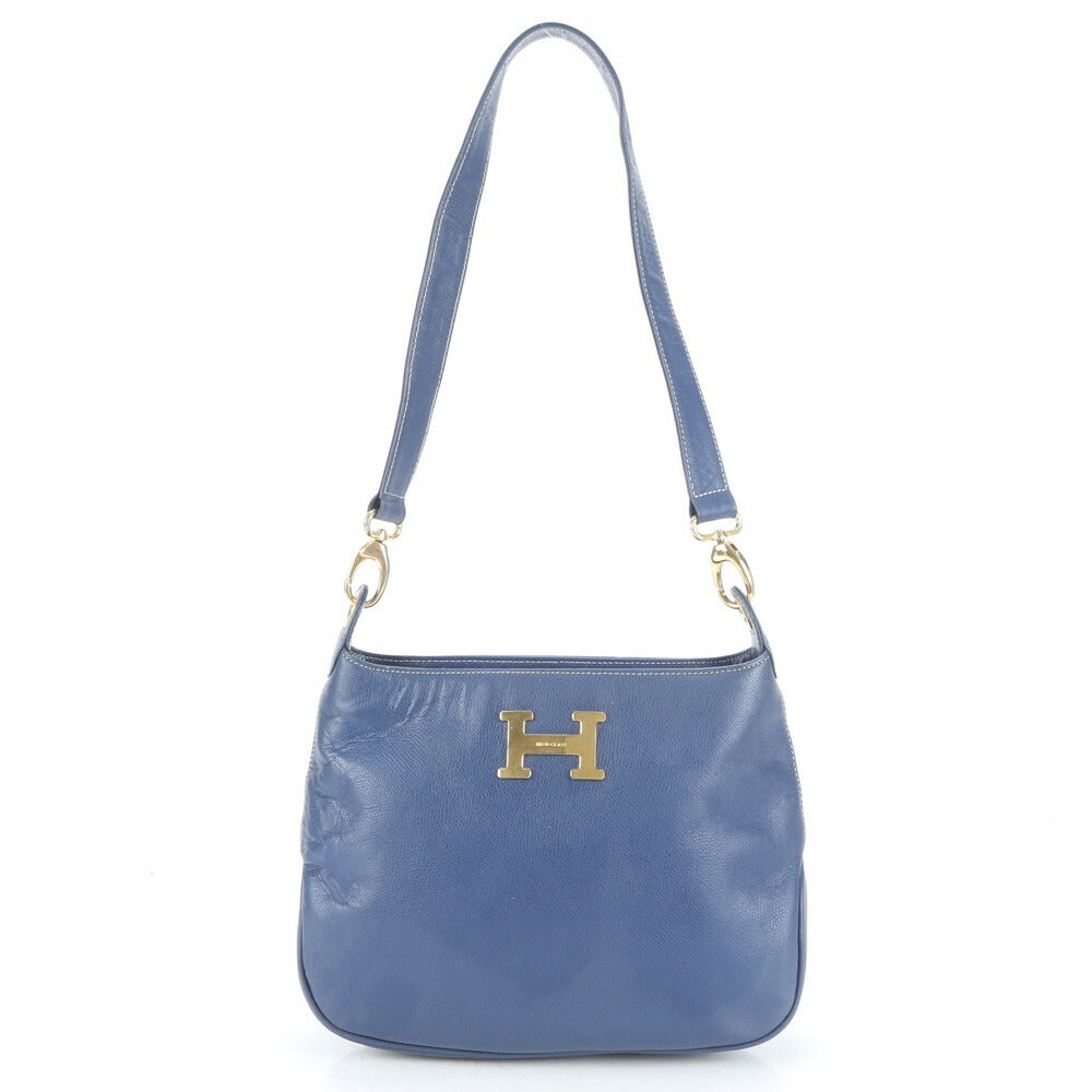 美品 ハイクラス イタリア製 レザー ショルダーバッグ 肩掛け ワンショルダー ゴールド 金具 トート ハンド レディース EUE CP9-2