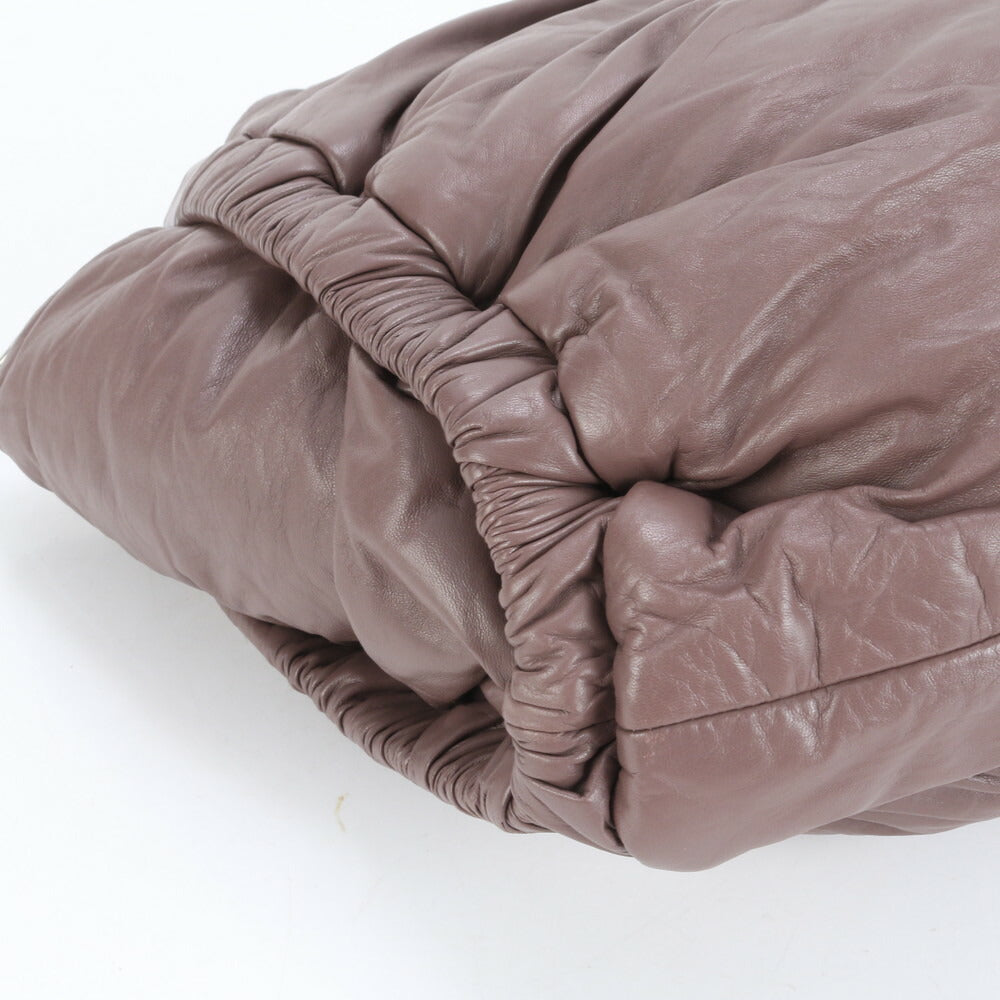 マルニ レザー ナイロン トート バッグ 肩掛け ショルダー ハンド A4 シルバー 金具 レディース ERE CP12-5