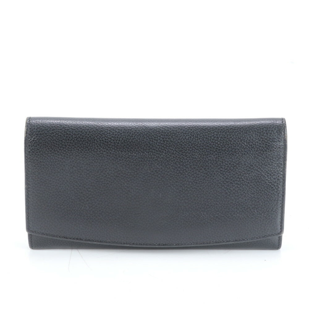 美品 コーチ イタリア製 レザー 長財布 二つ折り ロング ウォレット ブラック 黒 ラウンドファスナー レディース EEE CP33-9