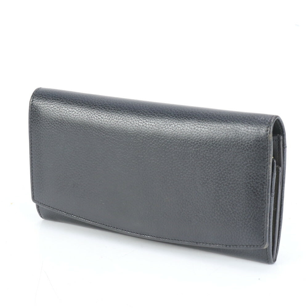 美品 コーチ イタリア製 レザー 長財布 二つ折り ロング ウォレット ブラック 黒 ラウンドファスナー レディース EEE CP33-9