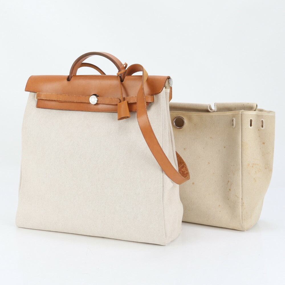 美品 エルメス エールバッグ MM □F 刻印 レザー 2WAY トート バッグ 斜め掛け ショルダー ビジネス 通勤 書類鞄 A4 EEE CP30-9