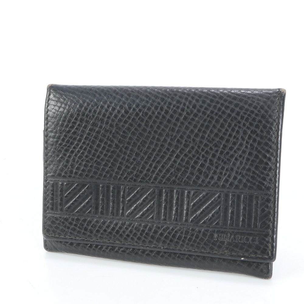 美品 ニナリッチ レザー コインケース 小銭入れ コンパクト ウォレット カードケース ブラック 黒 メンズ MMM CL86-10