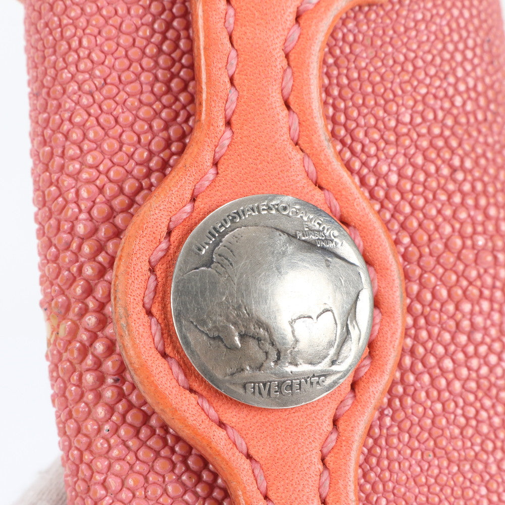 スティングレイ レザー キーケース 4連 キーリング 本革 ピンク レディース MMM CL86-24