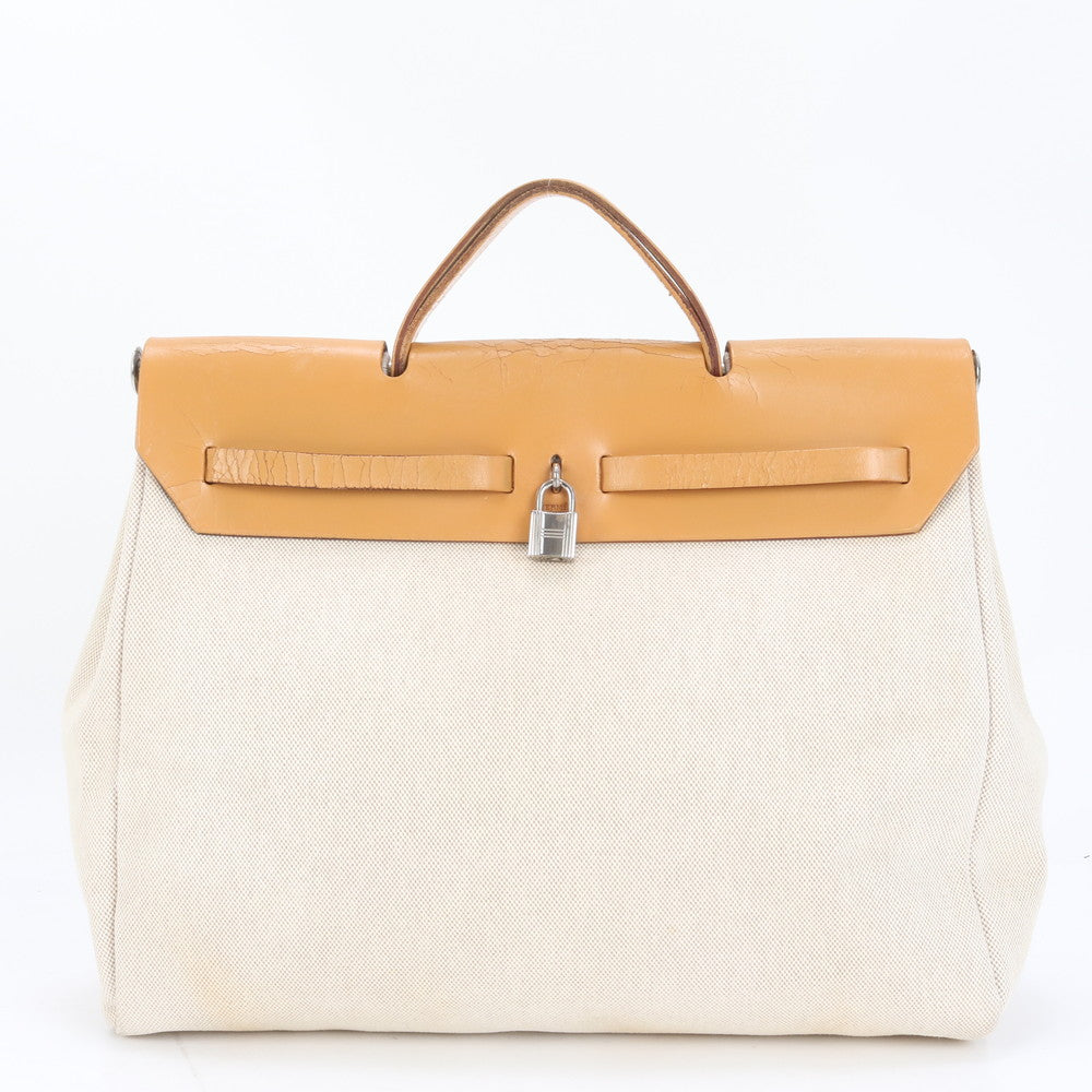 エルメス エールバッグ MM □G 刻印 レザー 2WAY トート バッグ ショルダー ビジネス 通勤 書類鞄 A4 メンズ EEE CP33-5