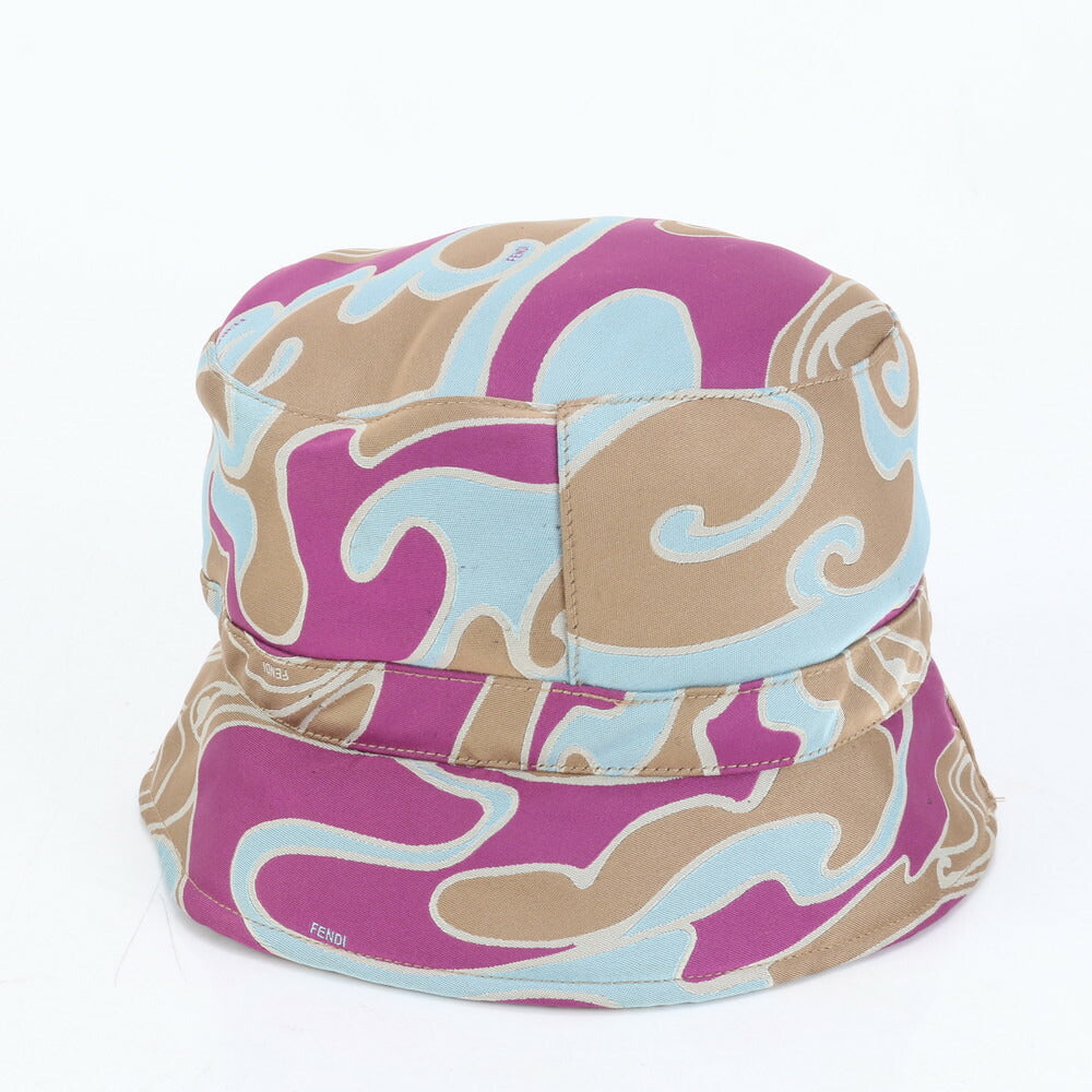 美品 フェンディ マーブル バケット ハット ファッション 帽子 レディース EEE CQ7-2