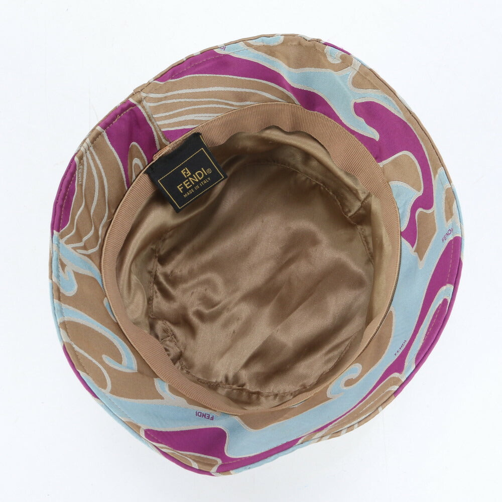 美品 フェンディ マーブル バケット ハット ファッション 帽子 レディース EEE CQ7-2