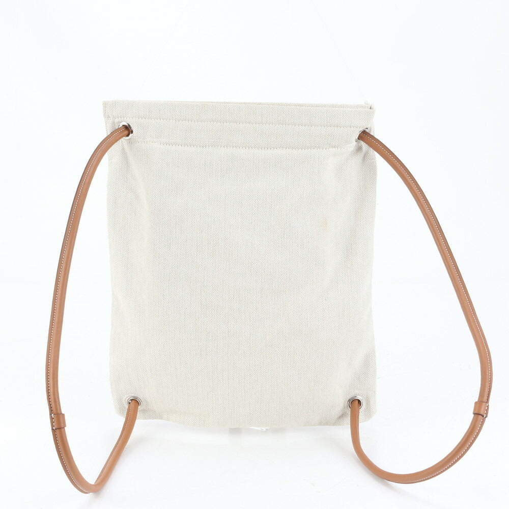 極美品 エルメス Y 刻印 マリーヌ レザー キャンバス リュックサック リュック バックパック バッグ A4 レディース RRE CQ26-5