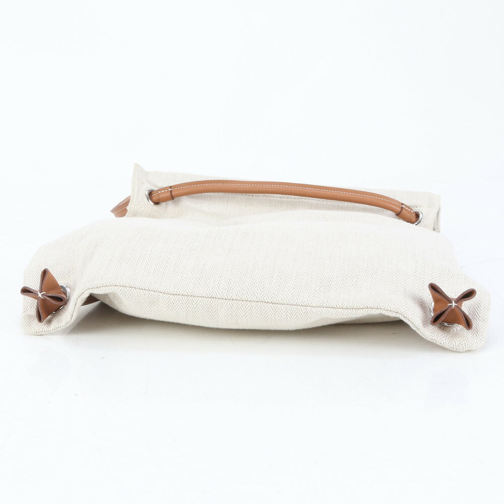 極美品 エルメス Y 刻印 マリーヌ レザー キャンバス リュックサック リュック バックパック バッグ A4 レディース RRE CQ26-5