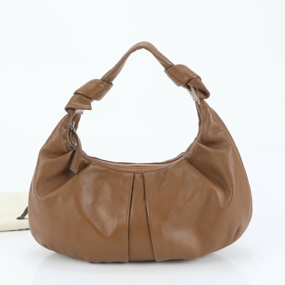 美品 ツチヤカバン シフォン スカーフ ワンショルダー レザー ショルダーバッグ 肩掛け トート ハンド ブラウン レディース EUE CQ22-6