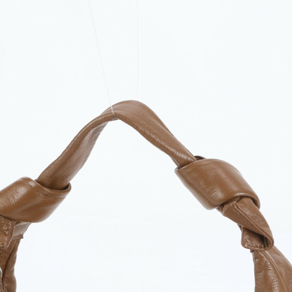 美品 ツチヤカバン シフォン スカーフ ワンショルダー レザー ショルダーバッグ 肩掛け トート ハンド ブラウン レディース EUE CQ22-6