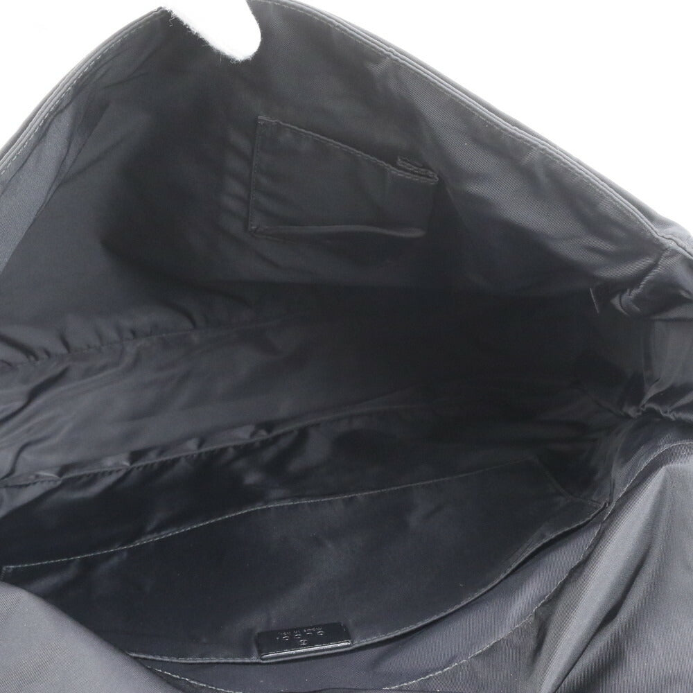 美品 グッチ レザー ショルダーバッグ 斜め掛け メッセンジャー ビジネス 通勤 A4 189666 ブラック 黒 メンズ ECE CQ33-3