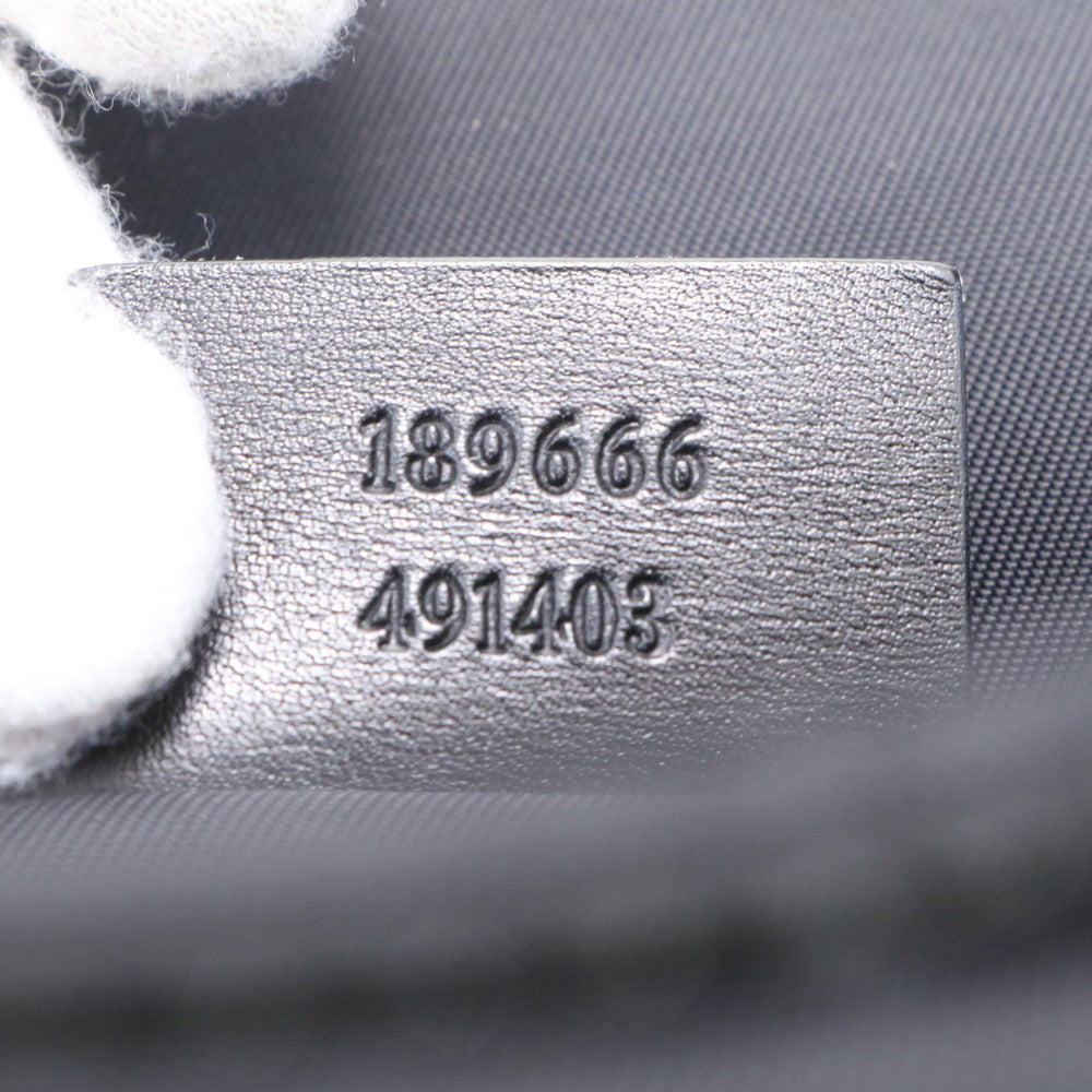 美品 グッチ レザー ショルダーバッグ 斜め掛け メッセンジャー ビジネス 通勤 A4 189666 ブラック 黒 メンズ ECE CQ33-3