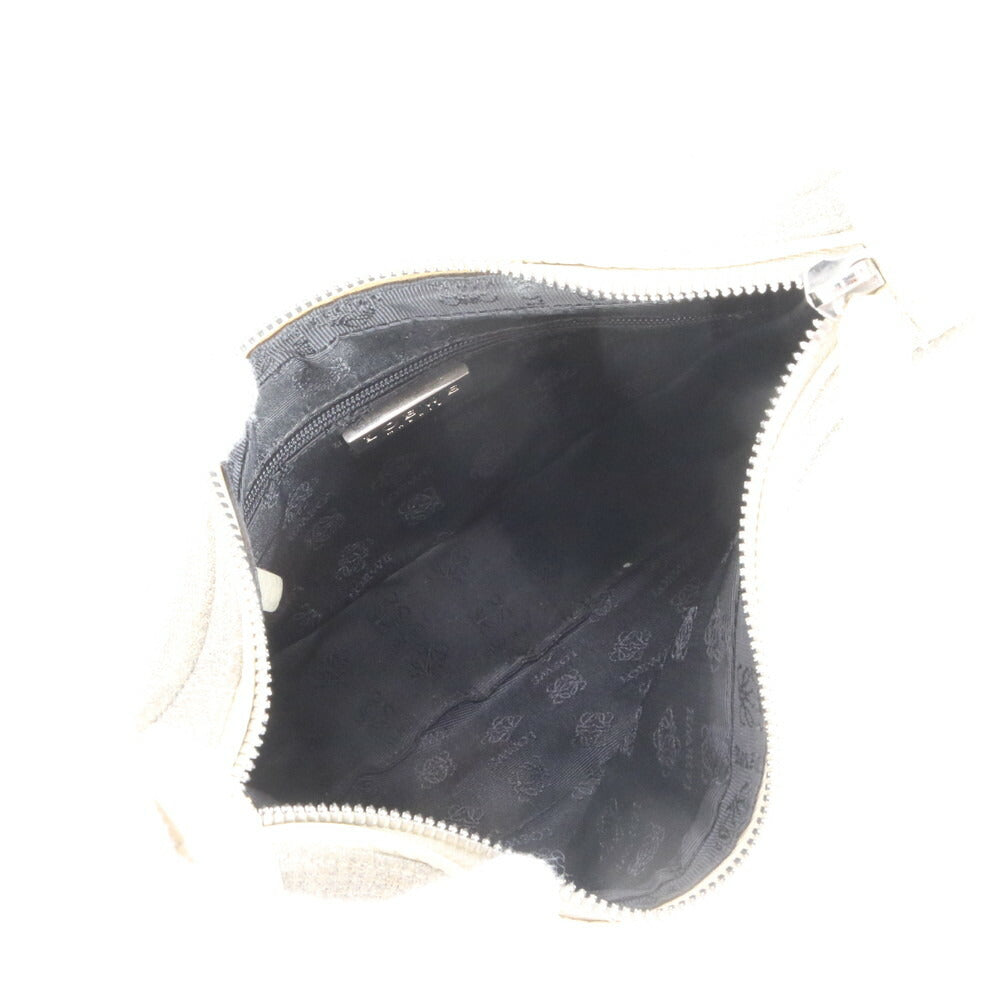 極美品 ロエベ ホーボー レザー ショルダーバッグ 肩掛け ワンショルダー トート ハンド シルバー 金具 レディース RRE CQ35-5