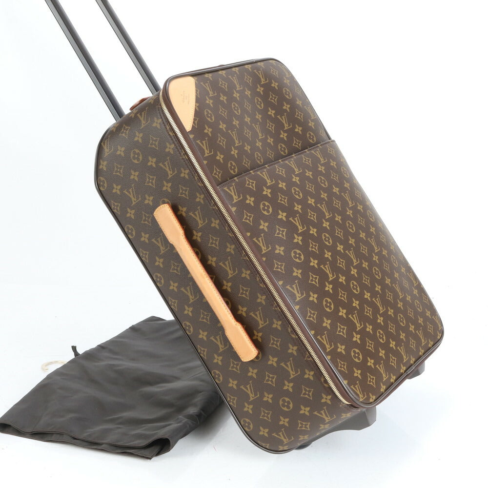 極美品 ルイヴィトン モノグラム ペガス 55 レザー スーツケース キャリー バッグ M23294 出張 旅行 トランク A4 メンズ EEE CJ7-1