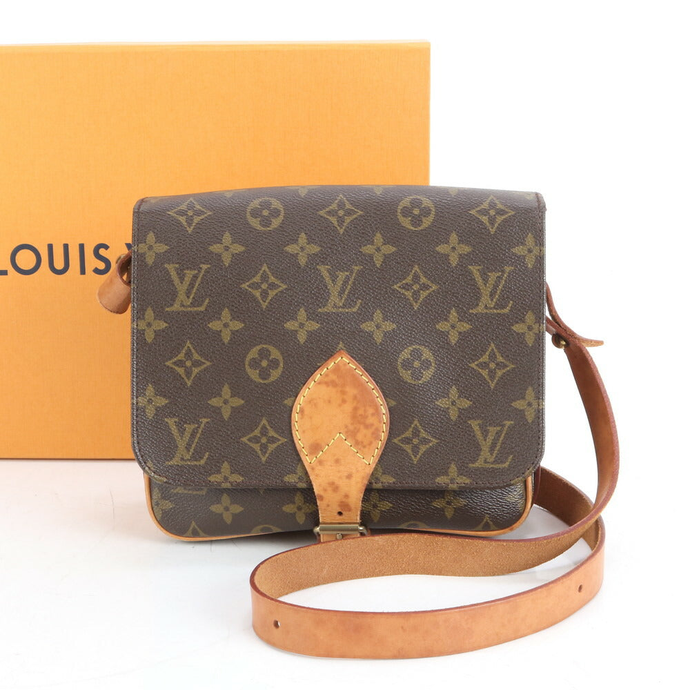 ルイヴィトン モノグラム カルトシエール M51253 レザー ショルダーバッグ 斜め掛け ハンド トート ブラウン レディース ERE CR10-4