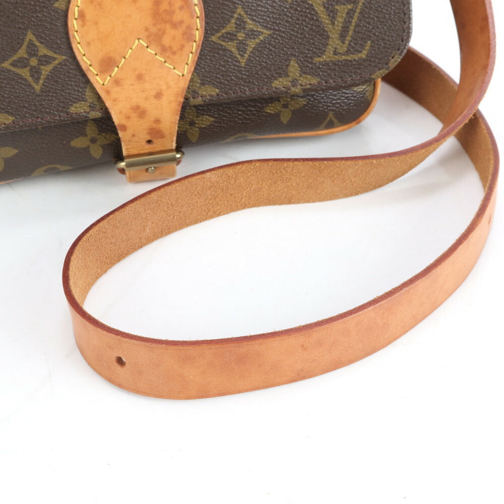 ルイヴィトン モノグラム カルトシエール M51253 レザー ショルダーバッグ 斜め掛け ハンド トート ブラウン レディース ERE CR10-4