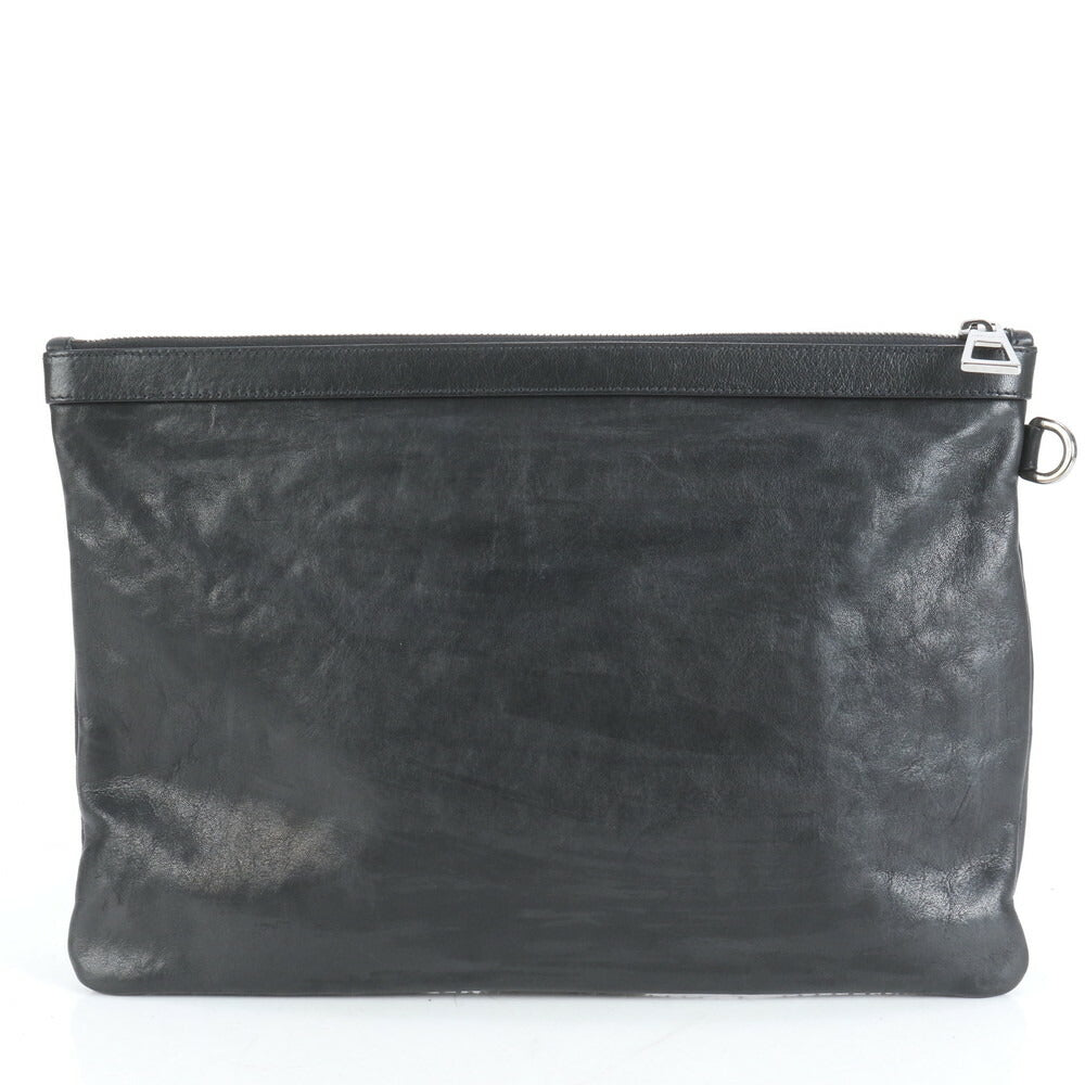 極美品 ジミーチュウ ホログラムシール付 DEREK-N スタッズ スター レザー クラッチ バッグ セカンド A4 レディース EUE CR13-6