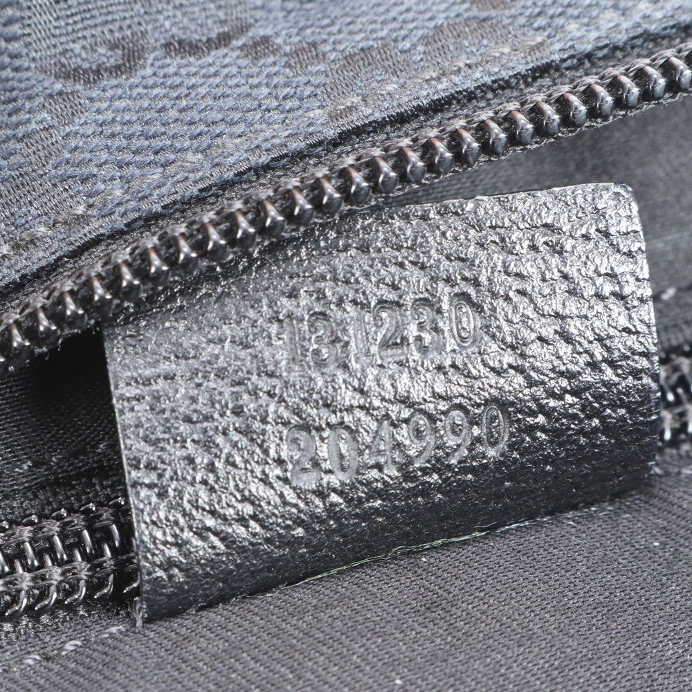 美品 グッチ GG キャンバス シェリー ライン レザー トート バッグ 肩掛け ショルダー ハンド 131230 レディース ERE CR11-1