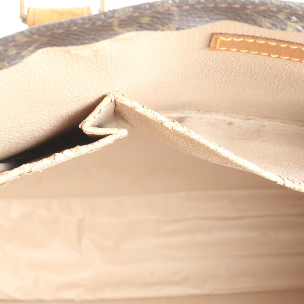 美品 ルイヴィトン モノグラム サック プラ M51140 レザー トート バッグ 肩掛け ショルダー ハンド A4 レディース RRE CR25-2